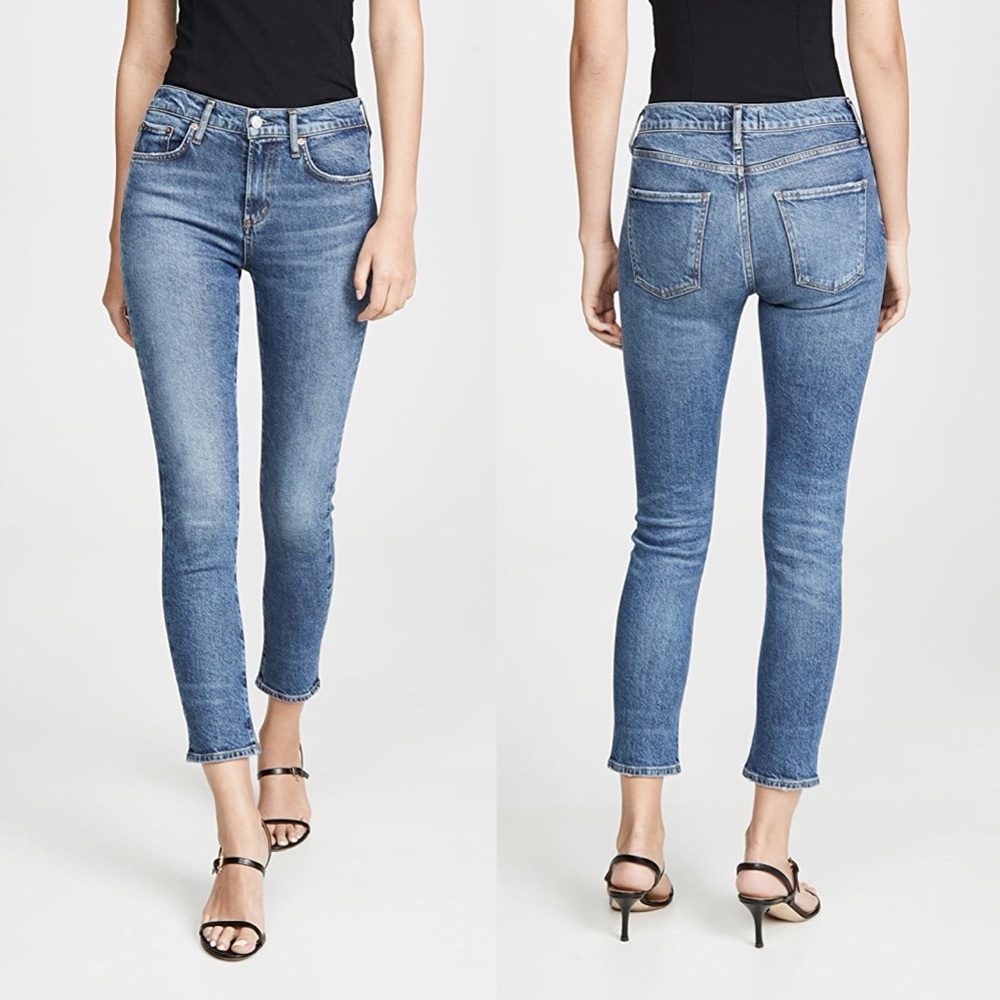 Agolde Toni Mid Rise Straight Jeans in Obscure 26